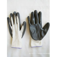 Gants de travail en sécurité recouverts de nitrate de polyester 13G (N6007)